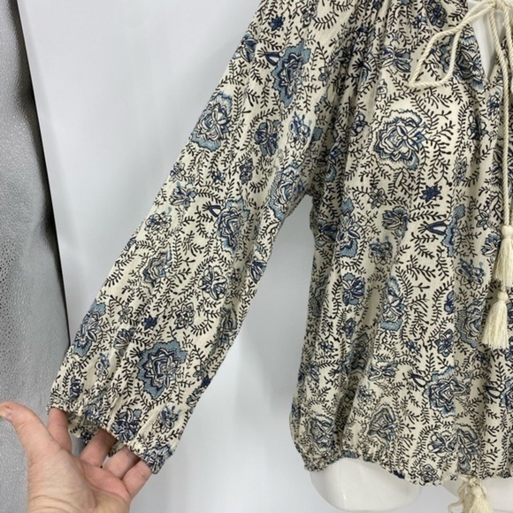 Denim and Company RL BoHo floral print top M - Picture 4 of 12